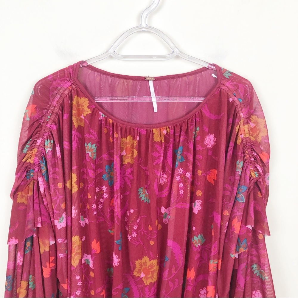 Free People Wildflower Floral  Honey Blouse - Picture 4 of 7